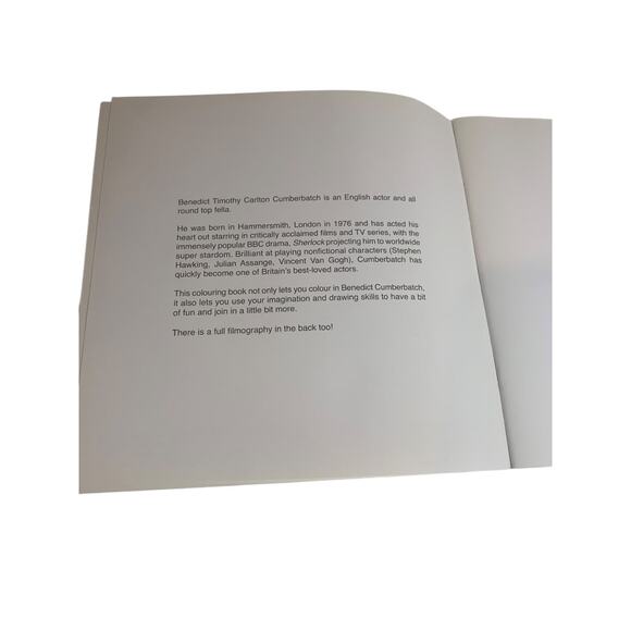 Colour Me Good Benedict Cumberbatch Paperback Coloring Book - Picture 6 of 7